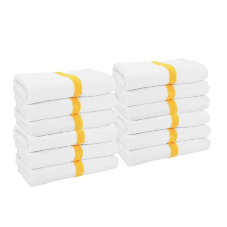 Monarch Brands Gym Power Bath Towels, 22in x 44in, Gold, 60PK PWR-2244-6GLDCS-CS